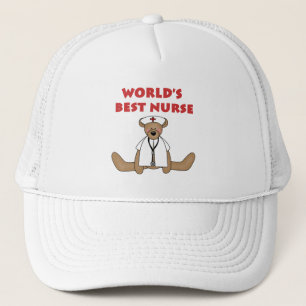 Bear World's Best Nurse T-shirts and Gifts Trucker Hat