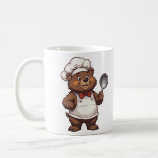 Bear-y Delicious Chef in Action Coffee Mug