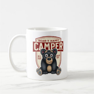 Bear-y Happy Camper Cute Bear Coffee Mug