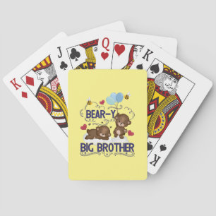 Bear-y Very Big Brother Sibling Pun Playing Cards
