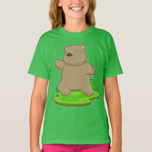 Bear Yoga Fitness Gymnastics T-Shirt