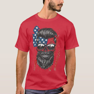 Beard American Flag T-Shirt