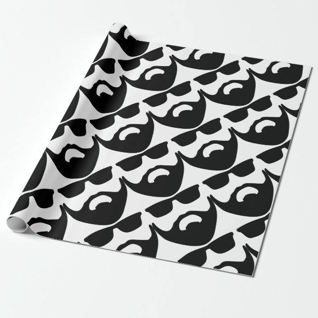 Beard-And-Awesome Wrapping Paper (Unrolled)