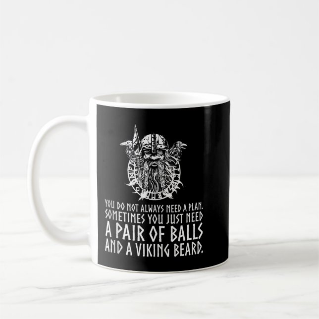 Beard And Balls Masculine Viking God Odin Pagan Al Coffee Mug (Left)