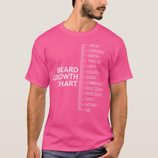 Beard Beard Growth Chart T-Shirt (Front)