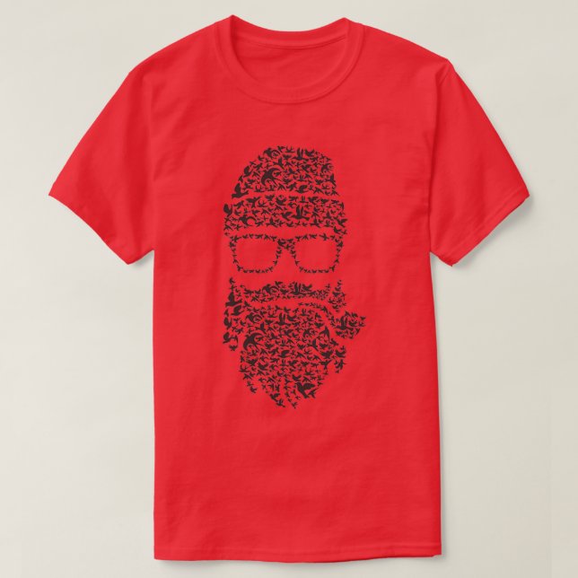 Beard Birds Grey Classic TShirt (Design Front)