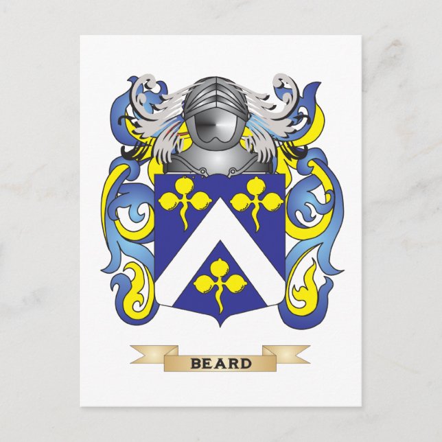 Beard Coat of Arms (Family Crest) Postcard (Front)