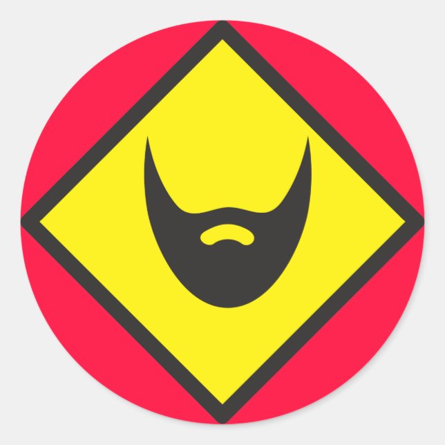 BEARD crossing Classic Round Sticker (Front)