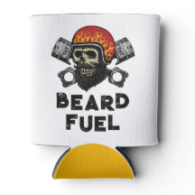 BEARD FUEL Funny Men's Skull & Flames Joke Gift