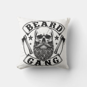 Beard Gang Funny Bearded Men & Beard Lover Cushion