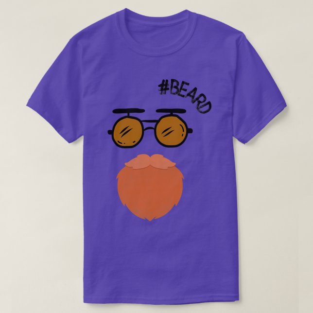 Beard Glass Cool T-Shirt (Design Front)