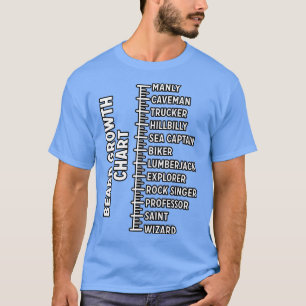 beard growth chart 3 T-Shirt