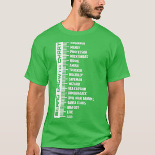 Beard Growth Chart  Cute Birthday Present Boys  T-Shirt
