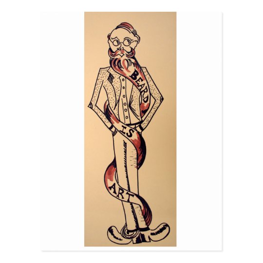 Beard is Art Postcard