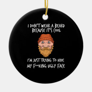 Beard It Is Cool Ceramic Tree Decoration