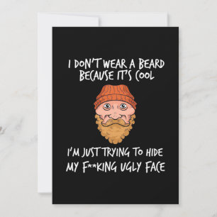 Beard It Is Cool Invitation