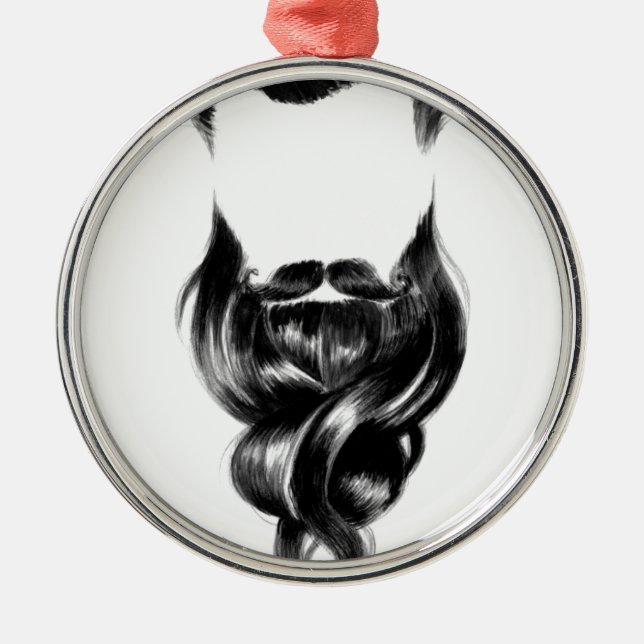Beard Love Metal Tree Decoration (Front)