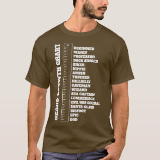 Beard Lover Mens Beard Growth Chart Gift 1 T-Shirt