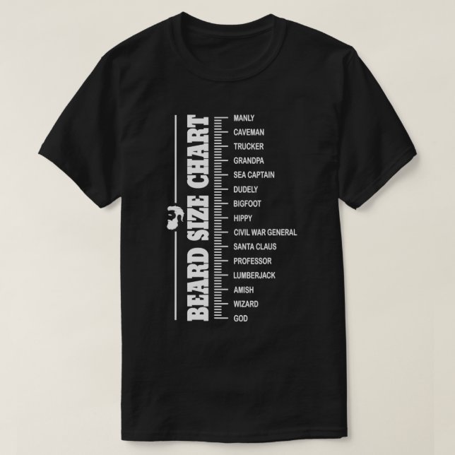 Beard Measurement Chart Beard 1 T-Shirt (Design Front)