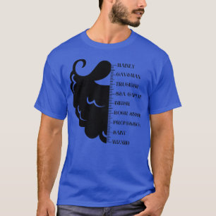 Beard Measurement Chart Beard Ruler Beard Growth C T-Shirt