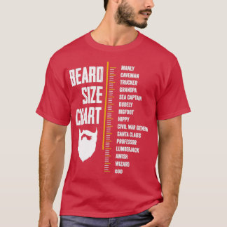 Beard Measurement Chart Gift Beard Length Funny Gr T-Shirt