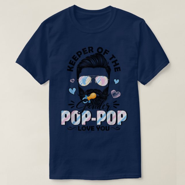 Beard Men Keeper Of Gender Pop Pop Loves You Gende T-Shirt