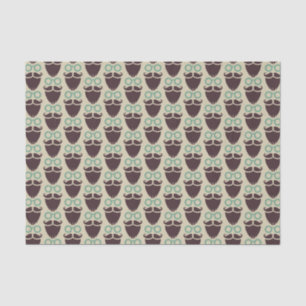 Beard moustache glasses pattern tissue paper