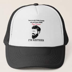 Beard or Moustache men, Grow a beard, Bearded man Trucker Hat