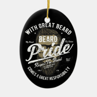 Beard Pride | Great Beard Great Responsibility Ceramic Tree Decoration