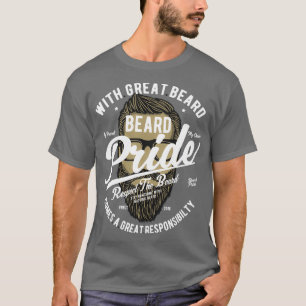 Beard Pride Respect The Beard Graphic Design T-Shirt