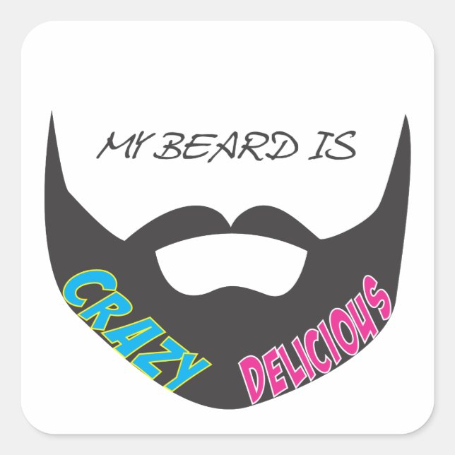 Beard Pride Square Sticker (Front)