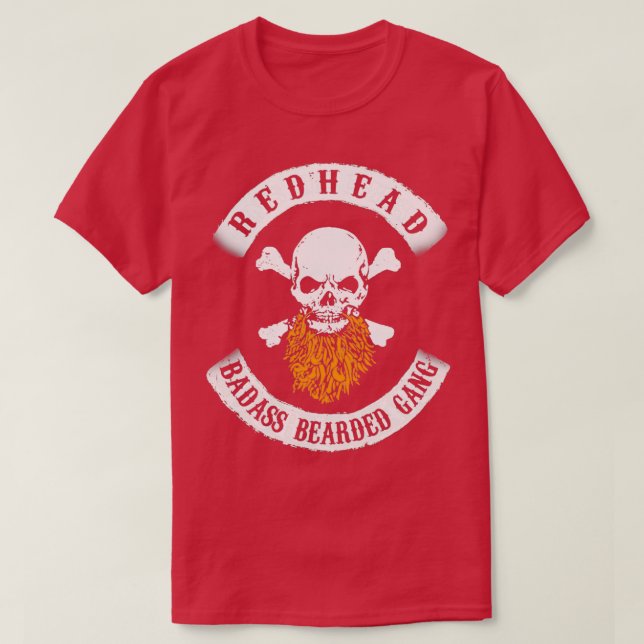 Beard Rehead Badass Bearded Gang T-Shirt (Design Front)