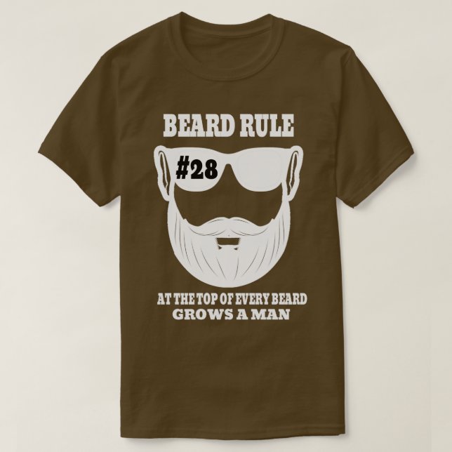 Beard Rule 28 At The Top Of Every Beard Grows A Ma (Design Front)
