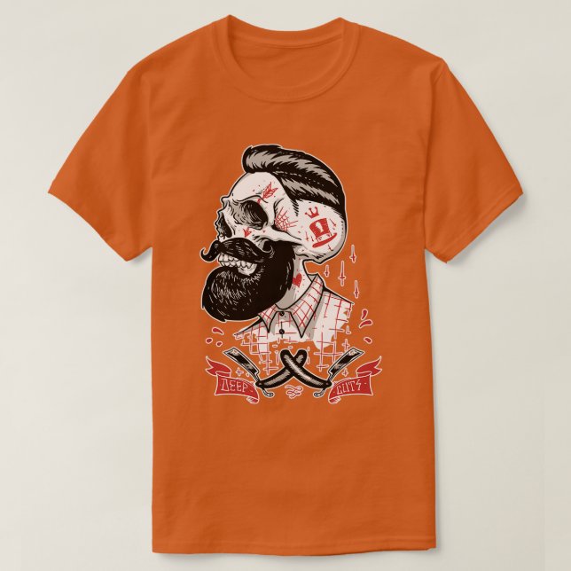 Beard skull deep cuts 1 T-Shirt (Design Front)