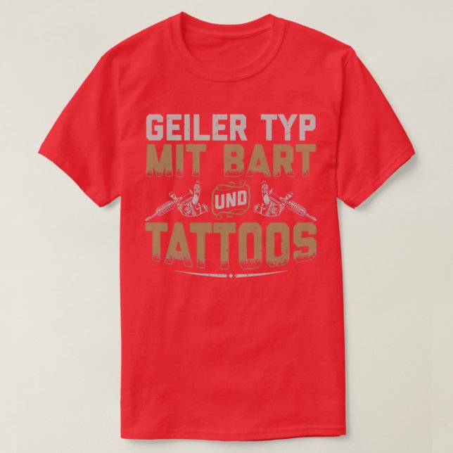 Beard Tattoos 1 T-Shirt (Design Front)