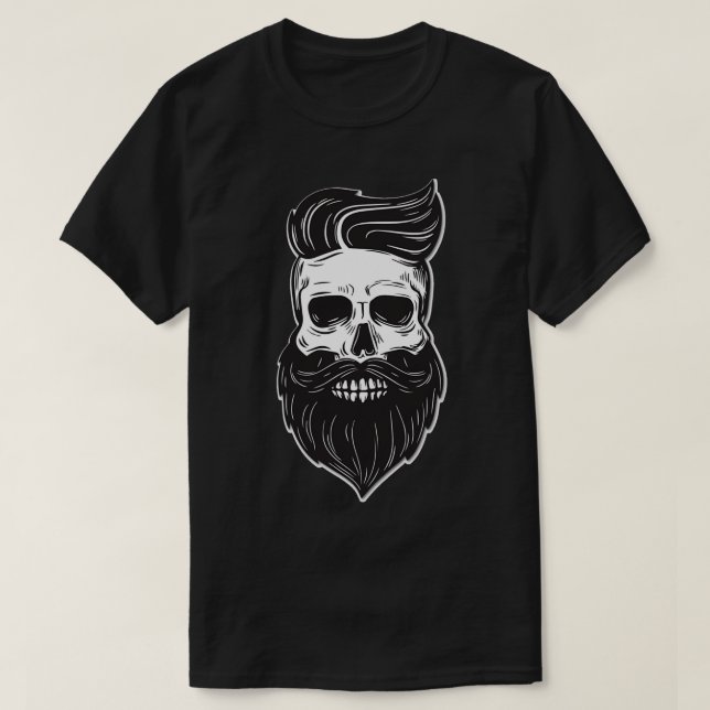 Beardadelphia Skull Beard Dad T-Shirt (Design Front)