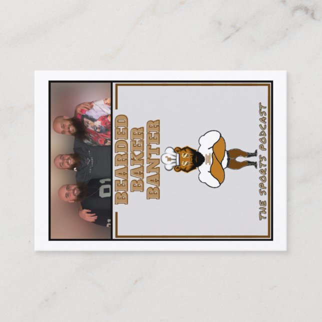 Bearded Baker Banter Trading Cards:  Podcast Logo Calling Card (Front)