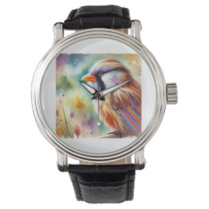 Bearded Barbet 210824AREF134 - Watercolor Watch