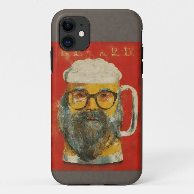 Bearded Beer Mug Hipster Mobile Case (Back)