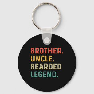 Bearded Brother Uncle Beard Legend Vintage Fathers Key Ring