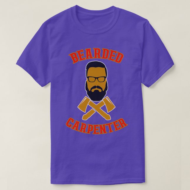 Bearded Carpenter Design T-Shirt (Design Front)