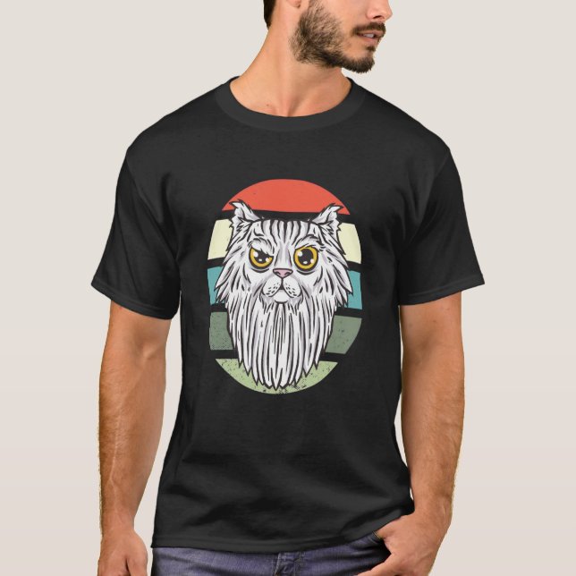 Bearded Cat T-Shirt (Front)