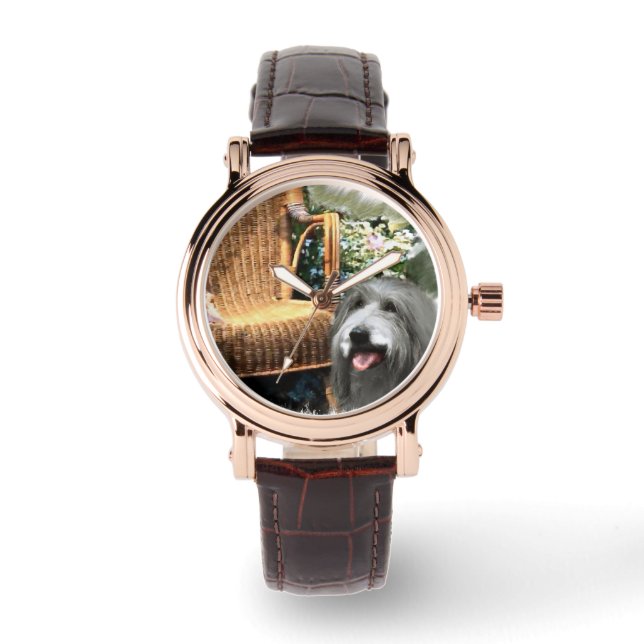 Bearded Collie Art Watch (Front)
