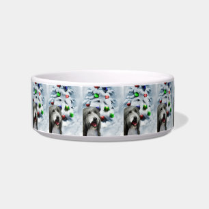 Bearded Collie Christmas Bowl