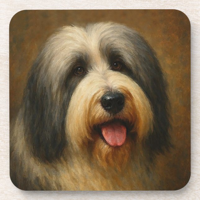 Bearded Collie Coaster (Front)
