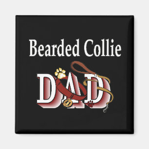 bearded collie dad Magnet