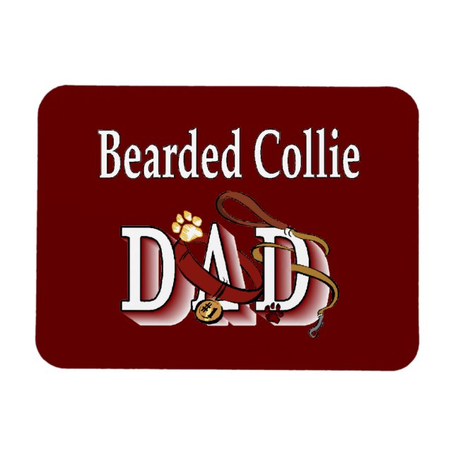 Bearded Collie Dad Magnet (Horizontal)