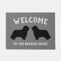 Bearded Collie Dog Breed Silhouettes Custom