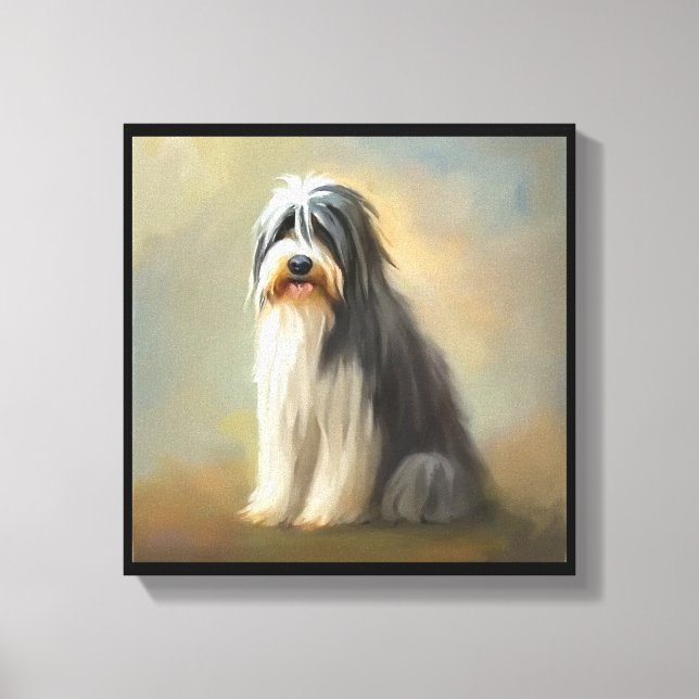 Bearded Collie Dog  Canvas Print (Front)