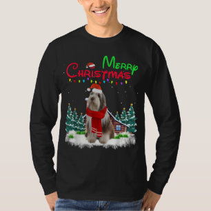 Bearded Collie Dog Light Mighty Christmas Tree Xma T-Shirt